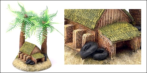 Décor exotique pour aquarium