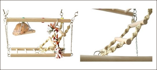 Pont suspendu pour cage à rongeurs